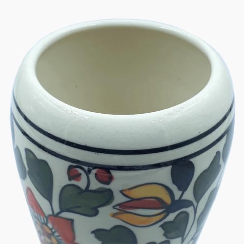 LOOKS FIRST Handmade Ceramic Tooth Brush Holder Stand which can be Used as Tumbler Also | Perfect for Bathroom and Washbasin, Green | 4 Inch - Image 3 thumbnail