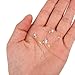 Beavorty Mini Star Nail Charms 2pcs Gold Silver Metal Studs for Nail Art Decorations DIY Manicure Accessories for Women