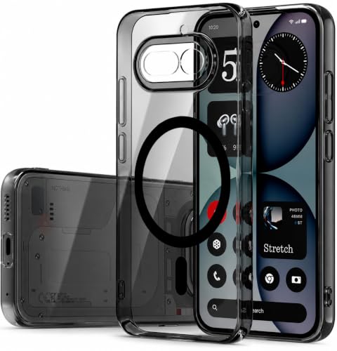 Image of Elzzi Anti Scratch Semi Translucent Cover for Nothing 4A Case, Premium PC + TPU Magnetic Phone Cases Drop Proof, Compatible with Magsafe Slim Never Yellowing Shockproof