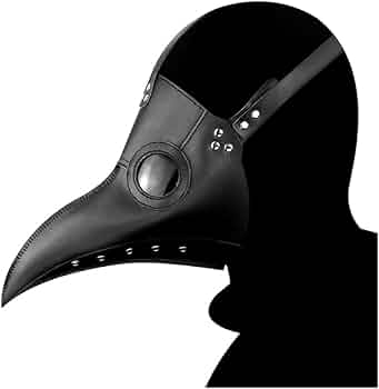 Masque De Médecin De La Peste Steampunk Halloween - Noir, Avec Gants Et Cape à Capuche, Costume Adulte Effrayant