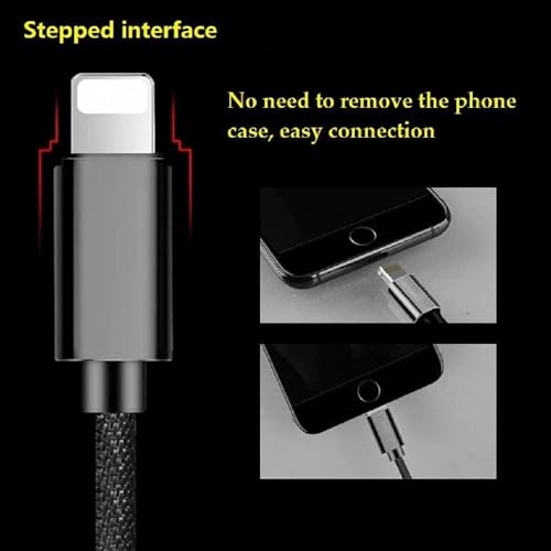 [Apple MFi Certified] Charging Audio Cable for iPhone,2 in 1 Lightning to 3.5mm Nylon Braided Aux Cord Works with Car Stereo Speaker Headphone Car Charger Compatible with iPhone14/13/12/11/XS/XR/8/7 - Thumbnail 5