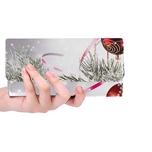 Preisvergleich Produktbild Einzigartige Benutzerdefinierte Weihnachtsdekoration Freiraum Feier Bälle Frauen Trifold Brieftasche Lange Geldbörse Kreditkarteninhaber Fall Handtasche