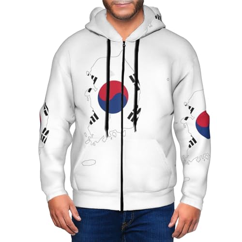 Sweat à capuche zippé Corée en polyester doux thermique et résistant