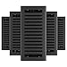 Imperial RG3439 Montezuma Decorative Floor Register, 4 x 10-Inch, Black Iron, 5 Count
