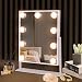 Hollywood Lighted Vanity Makeup Mirror,Plug in Light-up Girls Professional Mirror,Removable10x Magnification,3 Color Lighting Modes, Children Cosmetic Mirror with 9 Dimmable Bulbs for Dressing Desk