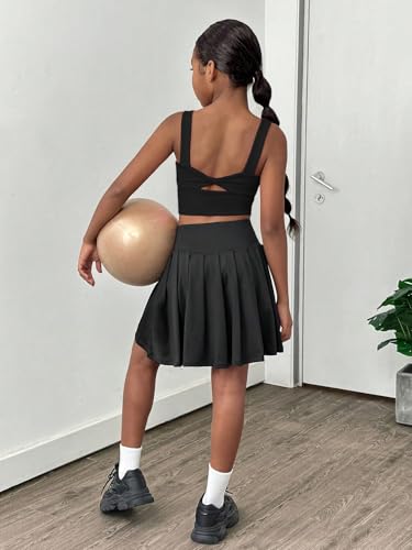 Image of WDIRARA Girl's Twist Back Sports Bras Backless Tank Top Workout Sports Shirts for Gym
