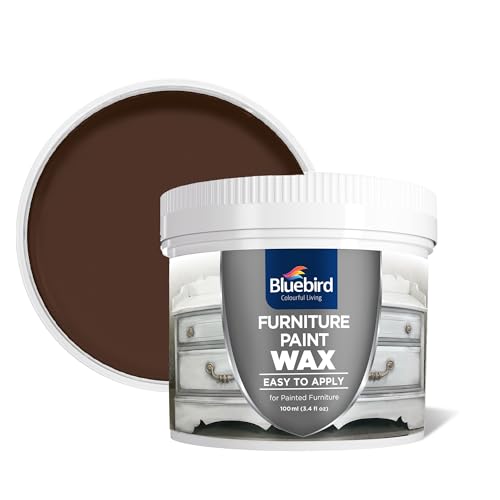 Furniture Paint Wax - 3.38 Fl Oz (100 ML) - Lasting Protective Finish Fast Drying Odor-Free Non-Hazardous (Brown)