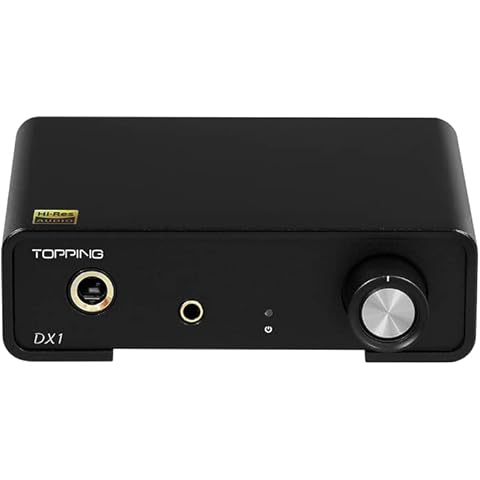 TOPPING DX1 Support Up to DSD256 and PCM384 THD+N<0.0002% XMOS XU208 Newest AK4493S 2 Gain Settings Hi-Res Audio DAC & Headphone Amplifier (Black) Cover