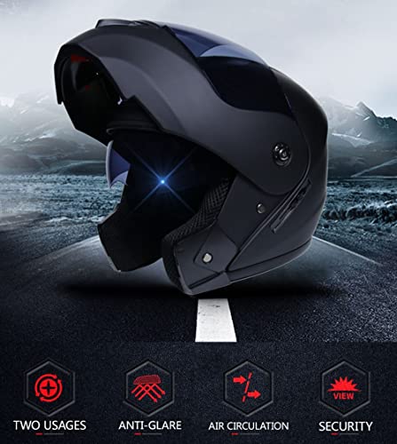 Casco Modulare Bluetooth con Doppia Visiera, Casco...