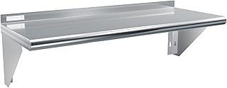 STABLEINK Stainless Steel Shelf 14x36 inches, Heavy Duty Commercial Shelves Wall Mount Metal Shelving for Restaurant,Kitchen,Laundry Room,Garage,Home