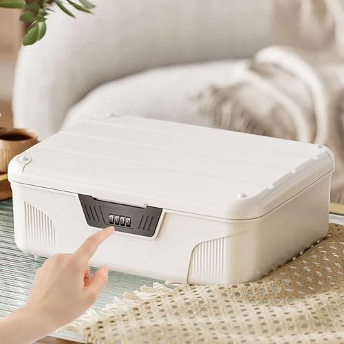 PENCK Caixa de arquivo de plástico com trava e organizador versátil com trava mutável para viagem, c