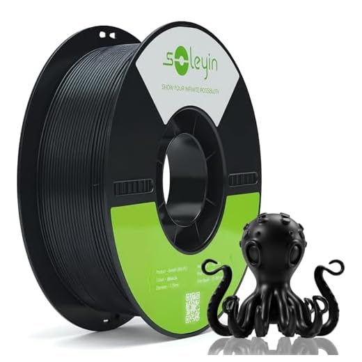 Creality Colorful Soleyin Ultra PLA 3D Printer Filament 1.75mm, 300mm/s Speed, +/-0.02mm Accuracy, Quick Cooling & Shaping, 1kg Spool (2.2lbs), for Creality Ender K1, K1C, K2 Pro/Plus Series (Black)