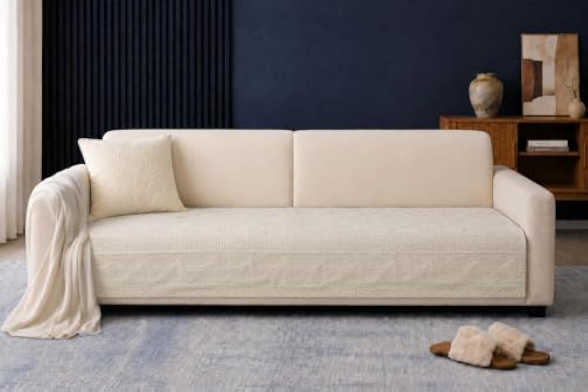 Premium Textured Anti-Slip 3 Seater Sofa Cover Mat