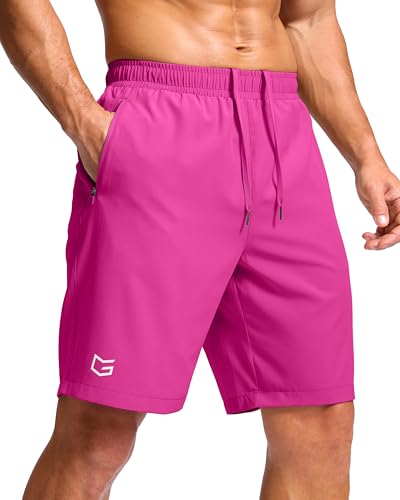 Image of G Gradual Men's Athletic Running Shorts with Zipper Pockets Quick Dry 7 inch / 5 inch / 9 inch Workout Gym Shorts for Basketball Hiking