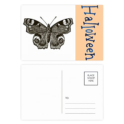 Cartes postales d'Halloween papillon aile foncée pour remplacer les invitations ordinaires