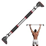 [MRG] 懸垂バー 突っ張り 耐荷重200kg ドア用 チンニングバー 家庭用 筋トレ器具 トレーニングバー 大人用 工具不要 省スペース 自宅トレーニング (ブラック, Mサイズ(92～124cm))
