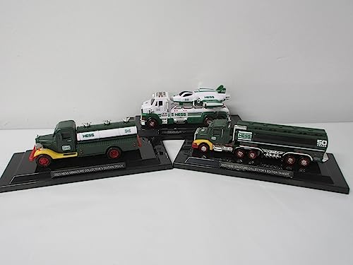 Hess Toy Truck 2023 25th Anniversary Mini Collection - First Truck, Toy Truck with Space Cruiser, and Tanker