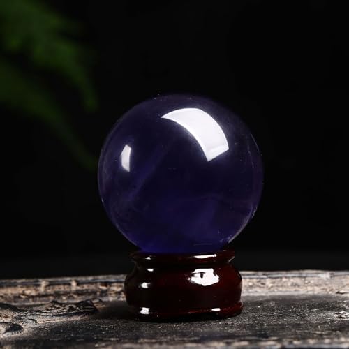 Grande boule de cristaux de quartz violet 80mm idée cadeau bien-être et énergie de guérison