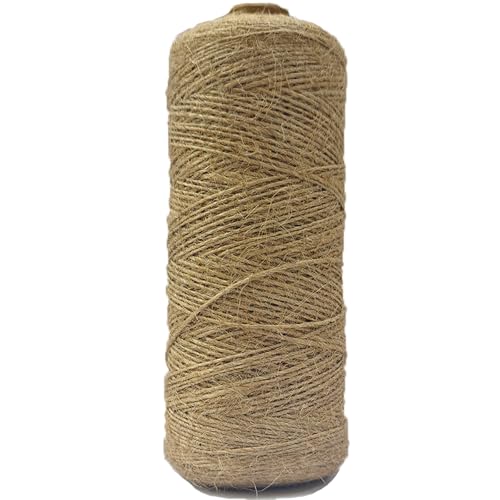 400 m × 1 mm de cuerda de yute, cordón, cuerda de cáñamo, hecha de fibras naturales, su propiedad resistente al desgarro lo hace ideal para decoración de jardín y embalaje decorativo