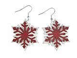 ++ Besondere Schneeflocken Ohrringe in weiß-braun aus Holz von Miniblings - Material Anhänger: Holz - Haken und Ösen: versilbert Länge der Anhänger (ohne - Haken): 40mm Lieferumfang: 1 Paar Ohrringe