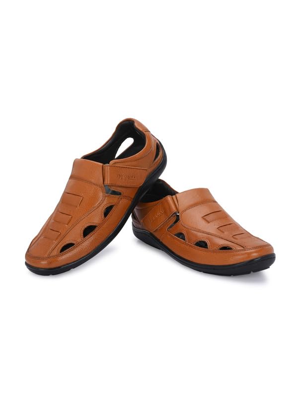 Image of FRANCO Black Leather Roman Slipper For Men