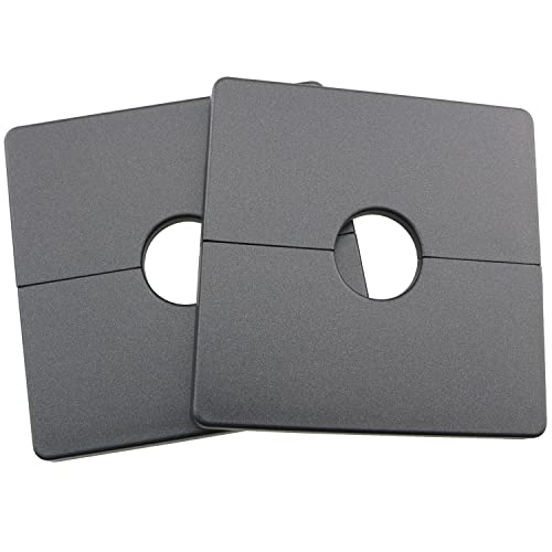 Wall Split Flange JianLing 2pcs Black Plastic Square Escutcheon Plates with 0.86