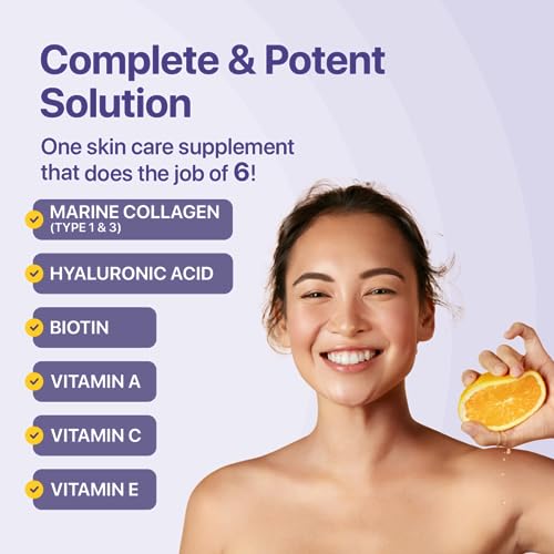 Image of Nature's Island Hydrolyzed Marine Collagen for Skin, Hair supplements for men, Women with Collagen Powder, Hyaluronic Acid, Biotin & Vitamin A, C, E - 250gm (Mango Magic), 2 count, 25 servings