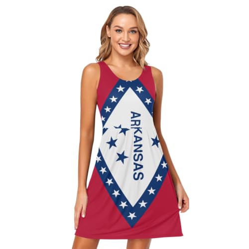 Robe motif drapeau Arkansas légère et décontractée - 2