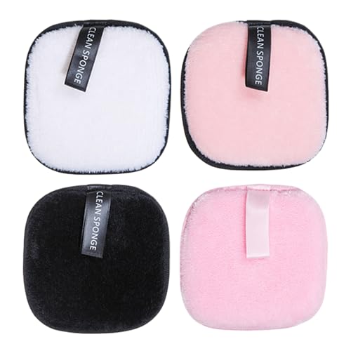 Desmaquillante reutilizable – Toallitas faciales de franela, 4 unidades ecológicas, algodón lavable para una limpieza, adecuado para todo tipo de piel, eliminación diaria de maquillaje