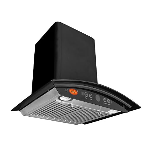Surya TD-1400 M3 Auto Clean Kitchen Chimney (RangeHood) with Hand Wave Sensor, Auto Clean, Gas Sensor, Baffle Filter & Touch Panel in Black Stainless Steel