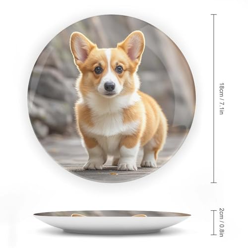 Plato decorativo de porcelana Bone China 7 pulgadas miniatura 2
