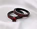 Bridal Sets Black Gold Plated Womens Wedding Ring Sets Red Cz Engagement Ring 2pcs Wedding Band