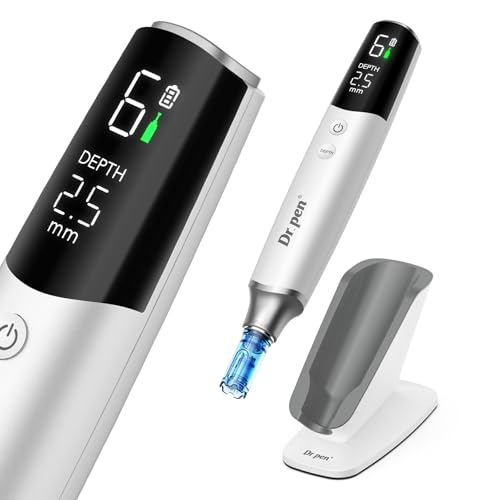 Dr. Pen M9 Microneedling Pen Original Dr Pen Electric Microneedling Device Professional Micro Needling Set with Sensor Base for Face Body Hair Personal Care 2 Cartridges