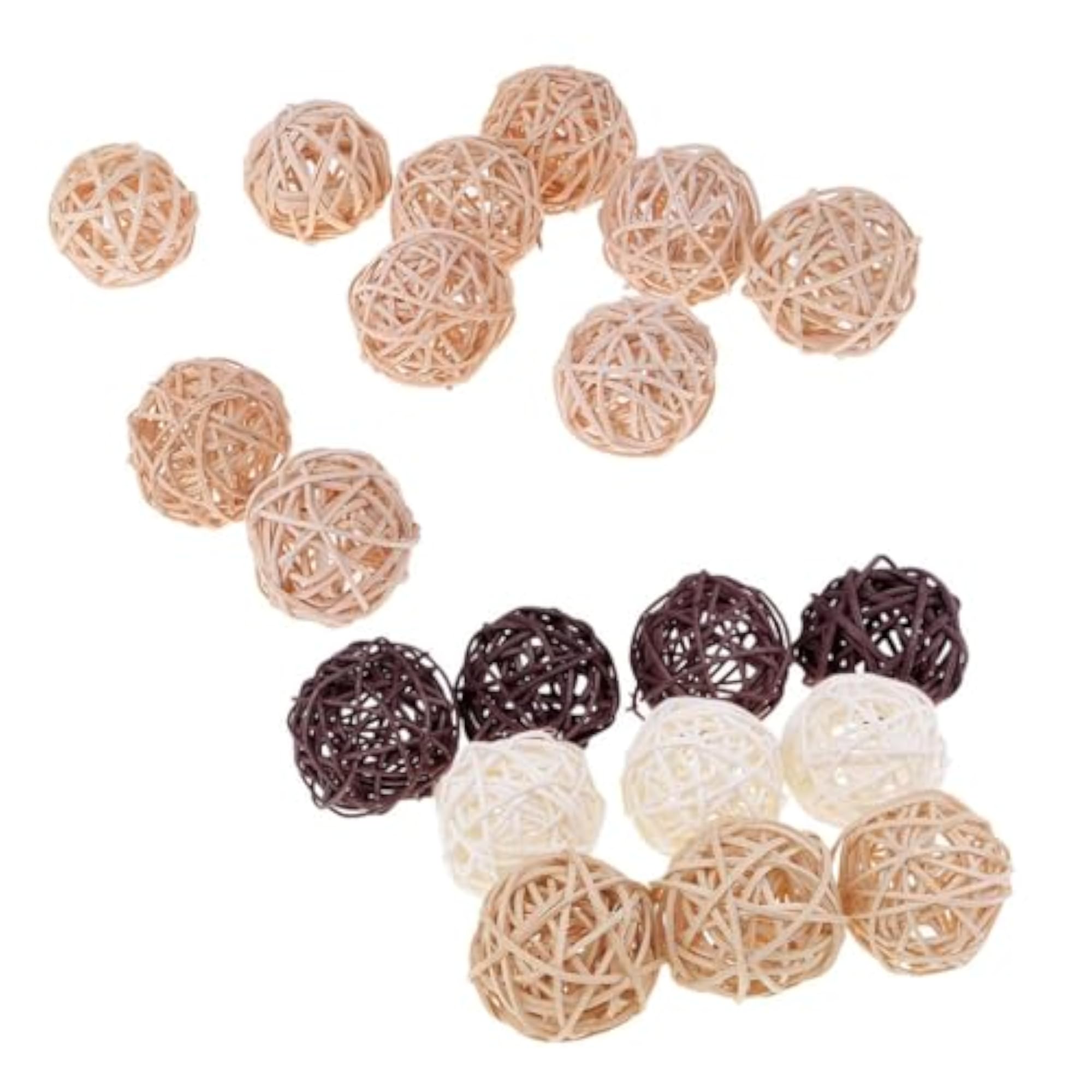 Wicker Rattan Ball Twig Orbs for DIY Ornaments