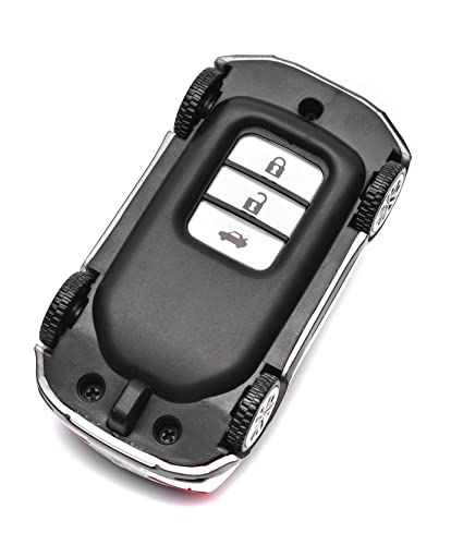 Topgrit Keychain For Honda Key Fob Cover Car Styling Protection Key Shell - Key Fob Case Compatible Honda Accord Civic Crv Pilot Odyssey Passport Smart Remote Key, White #TOP1