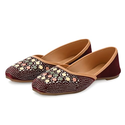 Image of Flavia Womens Flv07 Ballet Flat | Ethnic Shoes | Wedding Footwear | Fashionably Stylish for Everyday wear