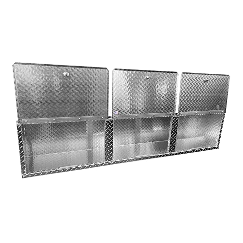 Pit Posse 903 Overhead Storage Cabinet Diamond Plated Organizer Shelf For Trailer Garage Shop - Made In Usa - 5 Yr Warranty - Aluminum Race Car Enclosed Cargo Trailer 72 X 14 X 16 #TOP3