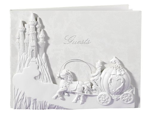 Darice HH29317 White Guest Book, Once Upon A Time Theme