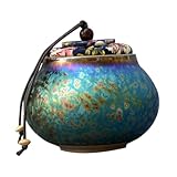 Boîte à thé avec couvercle hermétique - petite taille et poids léger, très délicat et portable, un bon pot de stockage de thé, récipient à thé