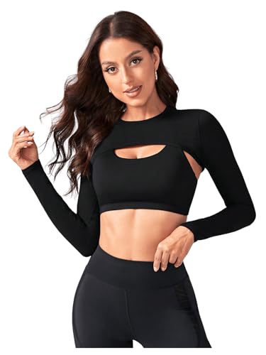 Haut court col rond GORGLITTER t-shirt à manches longues femme