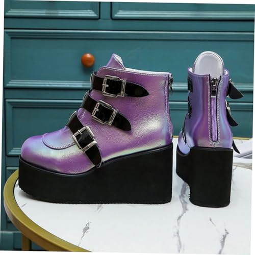 Bottines femmes rétro à talon épais confortables toutes saisons - 3