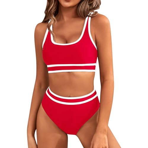 Bikini de mujer de talla grande, bikini de piscina Push Up Trajes brasileños Curvy Traje de baño de dos piezas acolchado Beachwear Mar Triángulo Deportivo Swimsuit Contenitivos Natación Cintura Alta