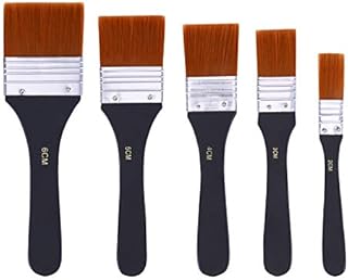 UPOOS Professional Paint Brush Set, 5-Pcs Watercolor Paint Brushes, Artist Drawing Brush for Oil Watercolor Painting Furniture Paints (2/3/4/5/6cm)
