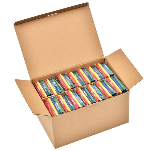 Madisi Crayons Bulk Pack Regular Size 4 Colors 250 Packs 1000 Count