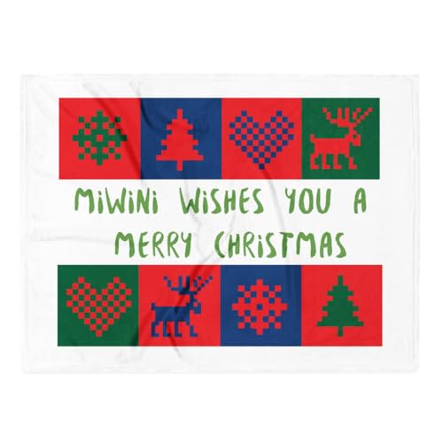 Couverture Merry Christmas douce et moelleuse en grand format 60x80