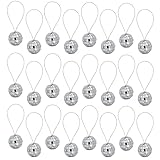 24 Stück Mini Discokugel,Discokugel Deko,Disco Discokugeln Klein Kugel Aufhängen,Ball zum Party Spiegelkugel,Kleine Balls Größen Diskokugeln Set,Silber 2.5cm
