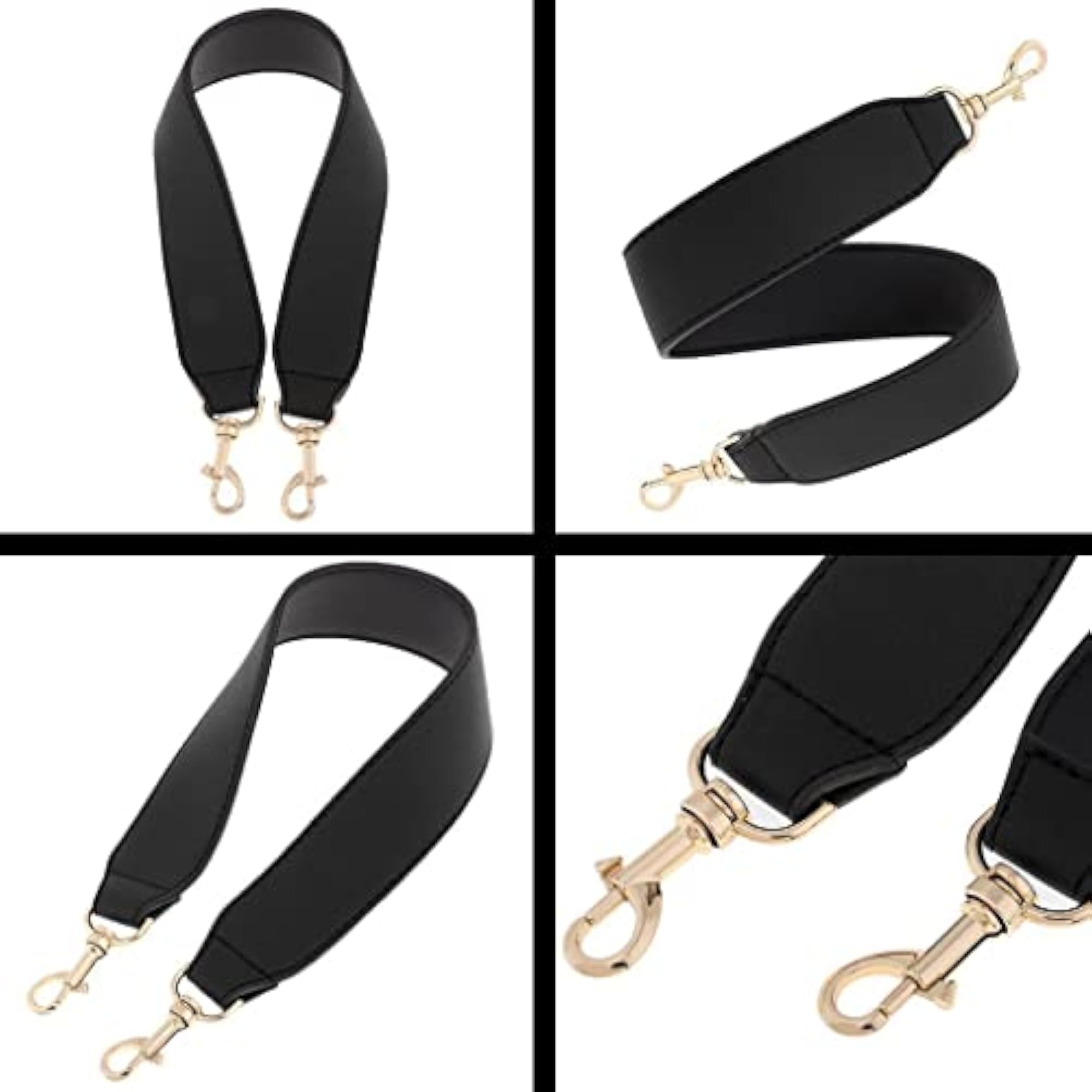 Wide Shoulder Bag Strap Replacement, Black