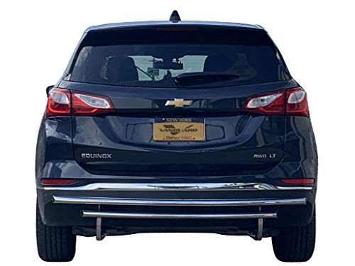 VANGUARD VGRBG-1018-1274ESS Stainless Steel Double Layer Rear Bumper Guard | Compatible with 18-22 Chevrolet Equinox / 18-22 GMC Terrain