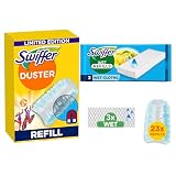 Swiffer Duster - Plumífero atrapa el Polvo, 23 edredones y 3 paños para mopa, atrapa y atrapa el Polvo y la Suciedad, llega a los Puntos más difíciles de la casa, tamaño Maxi