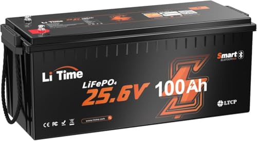 LiTime 24V 100Ah リン酸鉄リチウムイオンバッテリー Bluetooth機能...